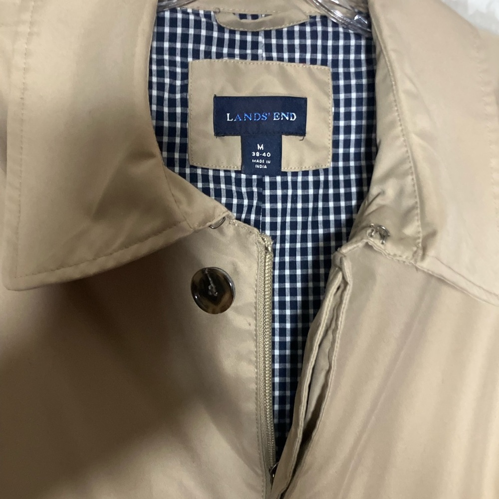 Lands' End Men's Trench Coat M - Picture 3 of 15